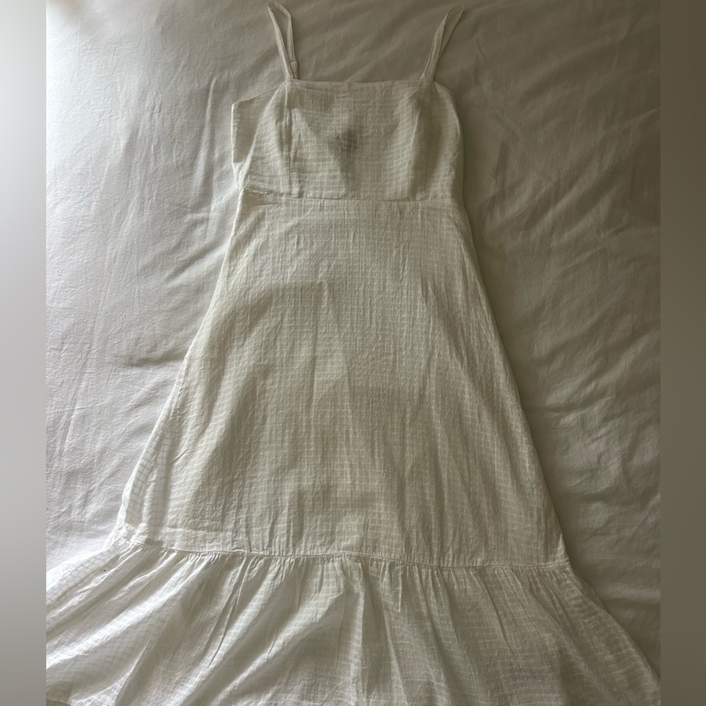 GAP White Tiered Ruffled Sundress